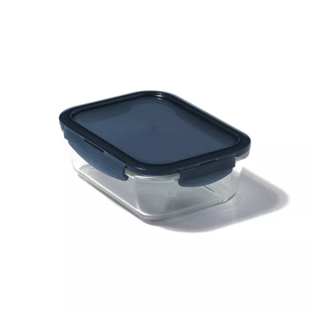 LocknLock Eco Glass Food Container with Loose Lid Rectangular Storage Box - 1 L