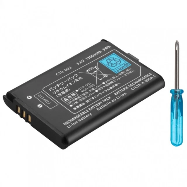 BATTERIA PER NINTENDO 2DS/3DS/Switch Pro Controller Di 1300 MAH Battery