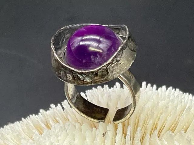 wunderschöner Perli Ring Silber 835 Amethyst  punziert Perli