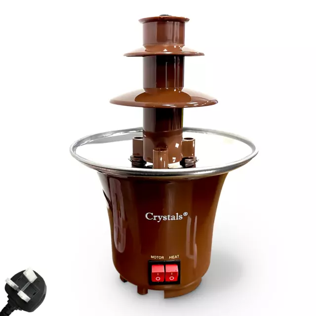 Brown 3 Tier Chocolate Fountain Party Fondue Stainless Steel Molten Chocolate