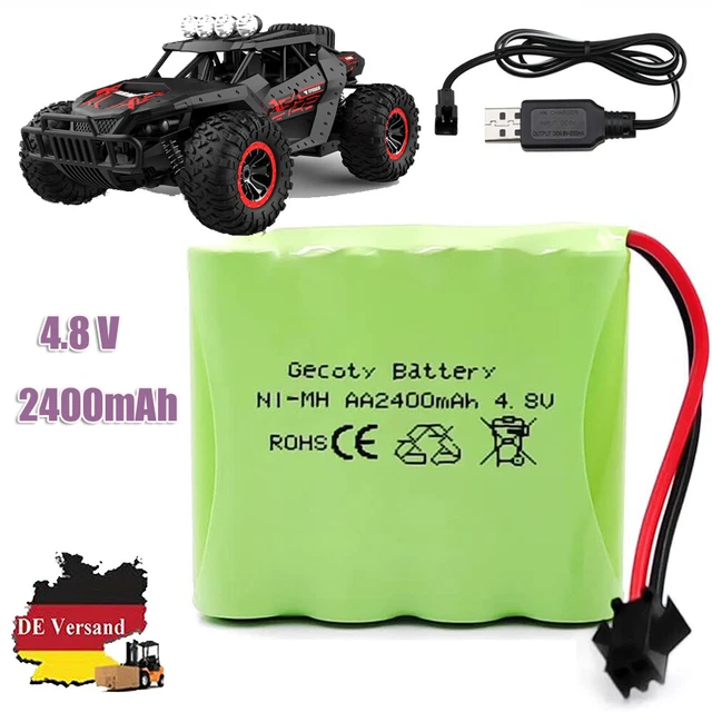 4,8V Ni-MH Akku 2400mAh – Wiederaufladbarer AA Akku Mit SM Stecker Für Ferngesteuertes Spielzeug & Werkzeuge