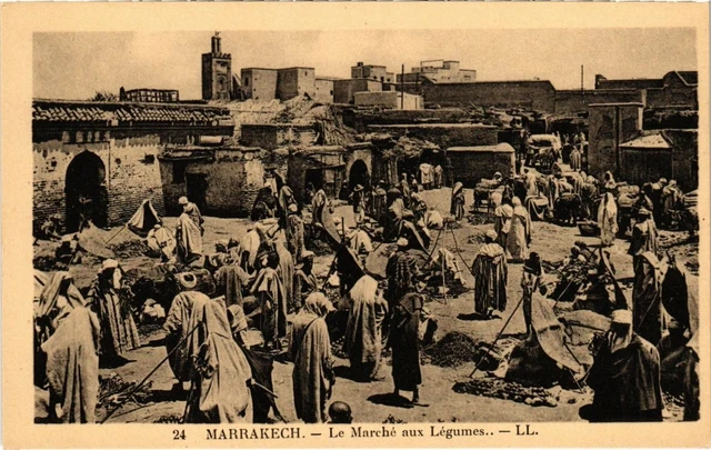 CPA AK MAROC MARRAKECH - Le marche aux legumes (114922)