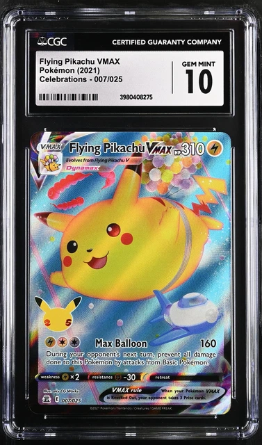 s 2021 Pokemon Celebrations FLYING PIKACHU V #006 Full Art PSA