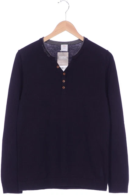 s. Oliver pullover felpa con cappuccio uomo taglia EU 48 (S) cotone blu #33d7a61