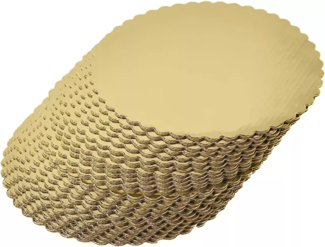 Base cerchio torta 8" oro rotondo, piccolo cerchio torta confezione da 25 (oro, 8 pollici)