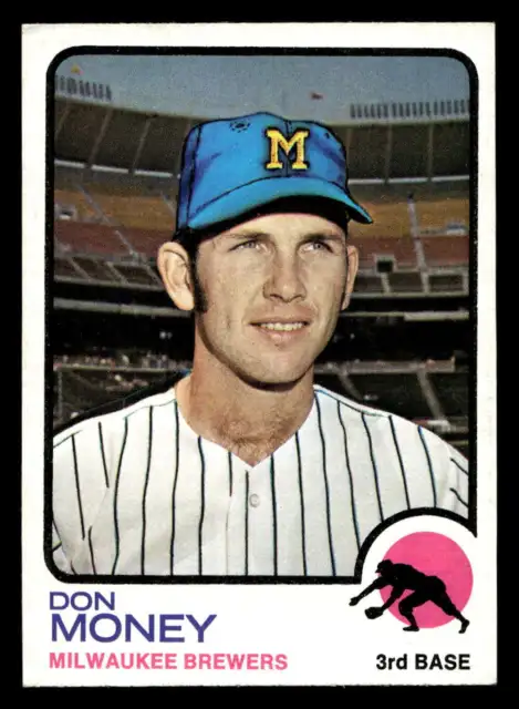 1973 Topps #386 Don Money Ex-Mint Brewers