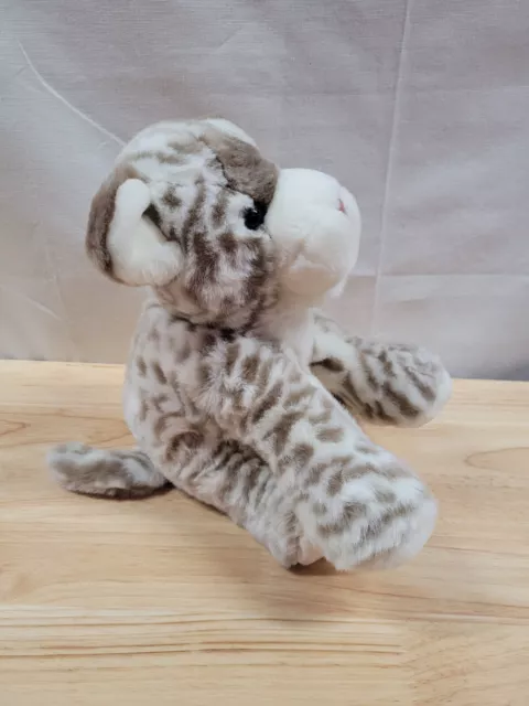 Animal Alley Plush Snow Leopard Cat Realistic Vintage Stuffed Doll 2000