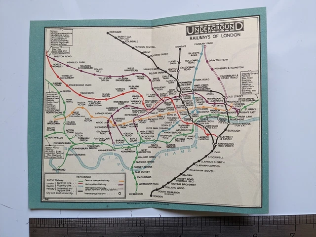 Paper Tube Map 1928 LONDON UNDERGROUND tube map STINGEMORE paper EUR 178,84 - PicClick DE