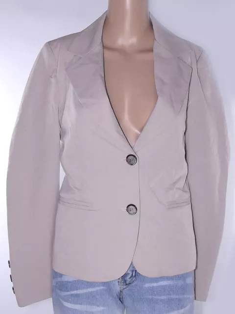 Giacca Blazer Da Donna Grigio Chiaro Made Italy 2 Bottoni Taglia It 44 L Large