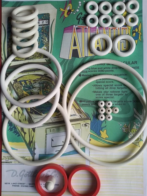 Kit D'élastiques (caoutchouc) Pour Flipper Bally Hot Doggin' - Neuf