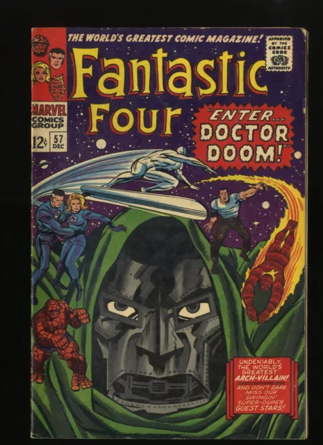 Fantastic Four #57 FN- 5.5 Doctor Doom Silver Surfer Appearance Marvel 1966