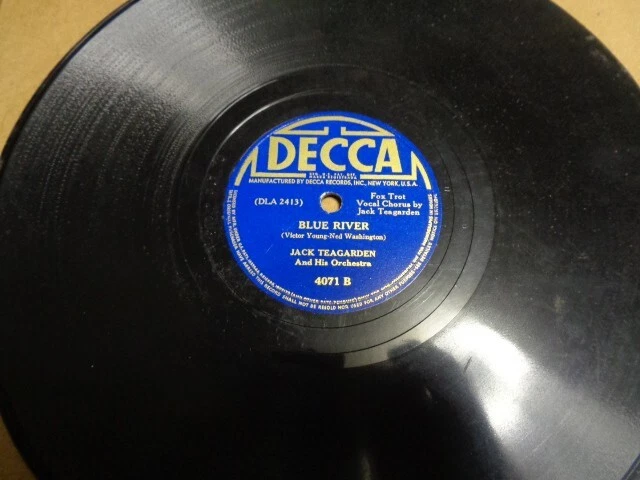 Principios de los 40 Decca Blue lb.Jazz 78/JACK TEAGARDEN ¡Y su orquesta/E!