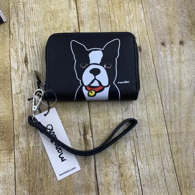 Marc Tetro Boston Terrier Wristlet Wallet Black Dog Lover