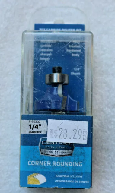 Century Drill & Tool 40302 1/4" Radius Corner Round Router Bit w/1/4" shank