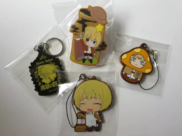 Attack on Titan / Shingeki no Kyojin Armin Arlert Rubber Charm and Clip Set