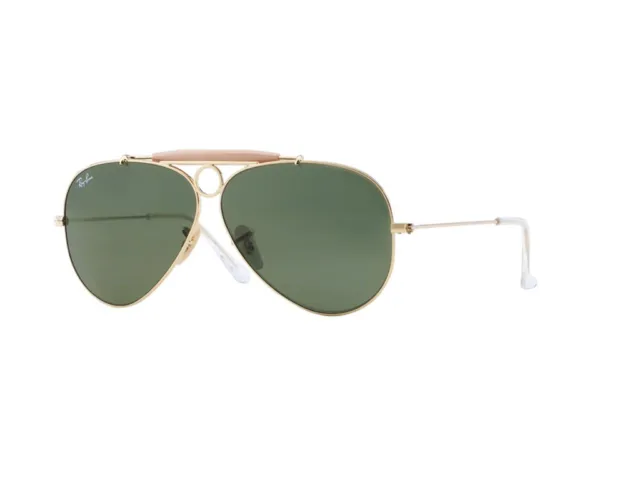 Sonnenbrille Ray Ban Limited Gold Grün RB3138 Shooter Aviator 001