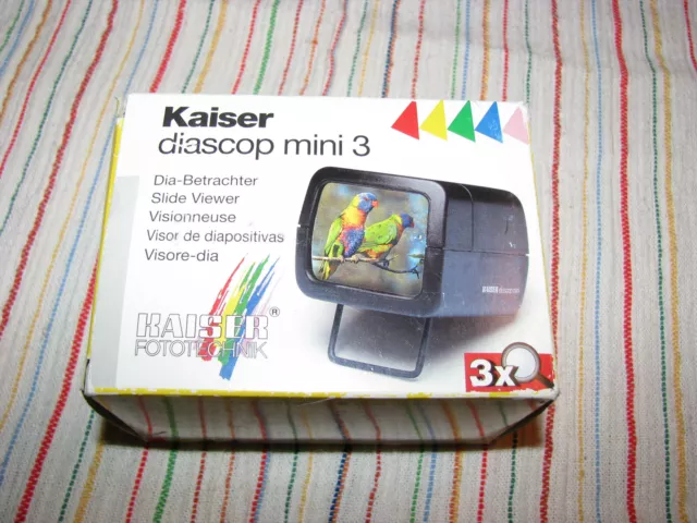 VTG Boxed Kaiser Diascop Mini 3 Slide Reader Works Great Battery Operated