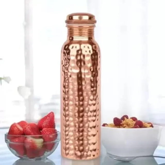 Christmas Gift Pure Copper Water Bottle Ayurveda Health Benefits Weight Loss