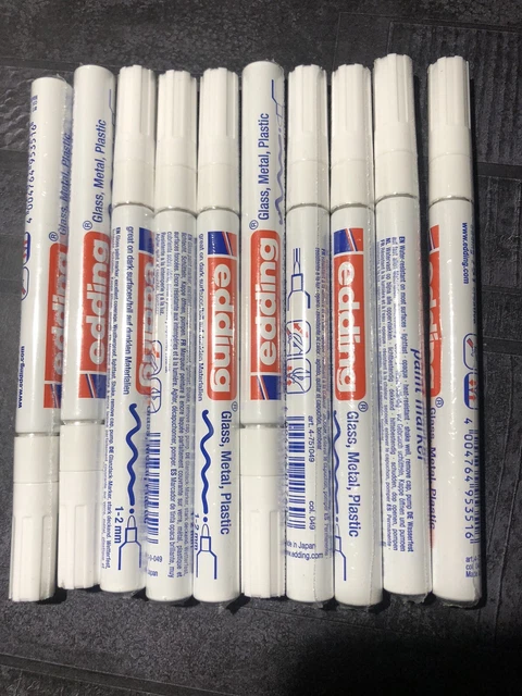 10 Stück, edding Lackmarker - Weiß (4-751-9-049) neu original
