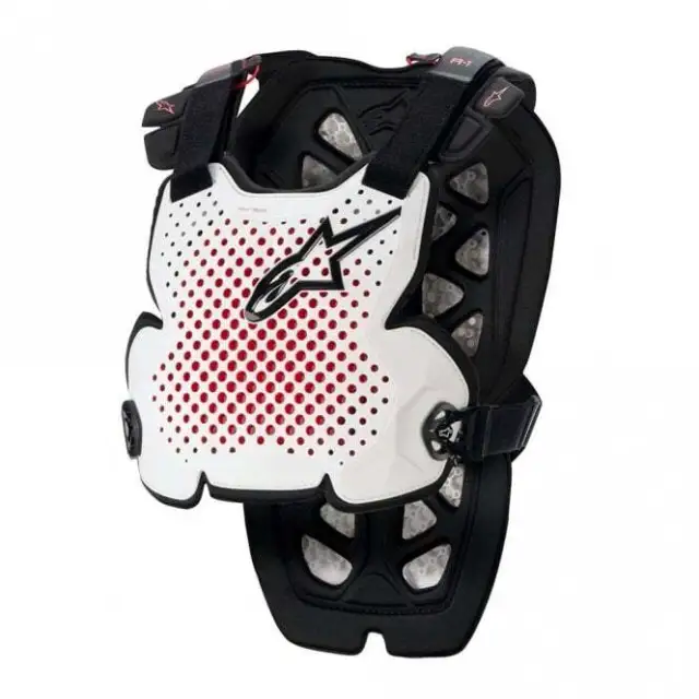 Alpinestars A-1 Pro Chest Armour Protector (White/Black/Red)