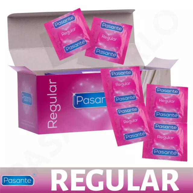 Pasante Regular Condoms Classic Natural Comfort Feeling Alcohol Free
