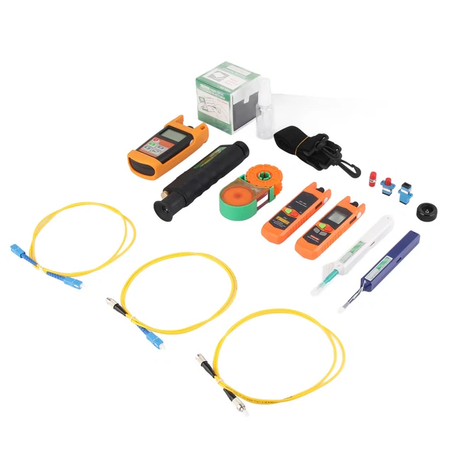 FIBER OPTIC TEST Kit Sensitive Fiber Optic Loss Tester ABS Portable ...