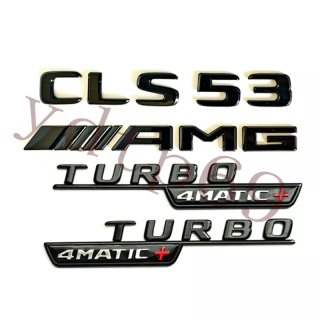 CLS53 AMG TURBO 4MATIC+ Emblem Gloss Black Badge Combo Mercedes C257 COUPE