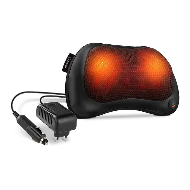 Coussin De Massage Shiatsu Pétrissage Dos Cou Oreiller Chauffant Relaxation