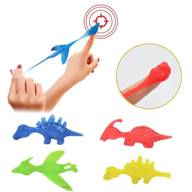 Creative Finger Catapult Dinosaur Slingshot Sticky Wall Toys For