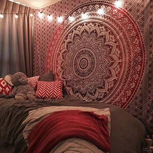 Large Indian Mandala Tapestry Wall Hanging Hippie Urban Throw Cotton Bedspread