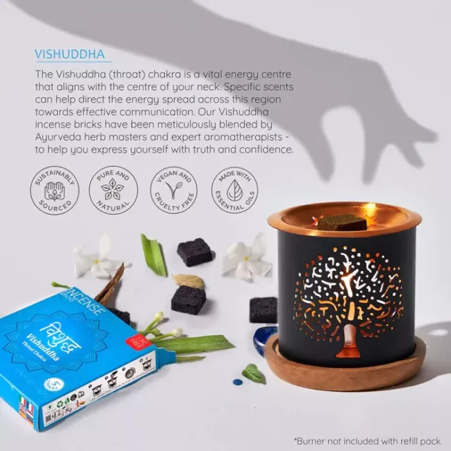 Vishuddha (Throat Chakra) Incense Bricks - 5th Chakra