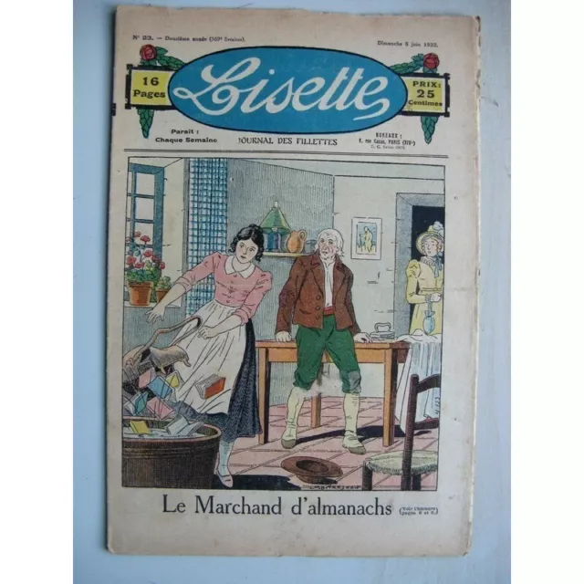LISETTE N°23 (5 juin 1932) Le marchand d'almanachs (Louis Maîtrejean) Noëlle ...