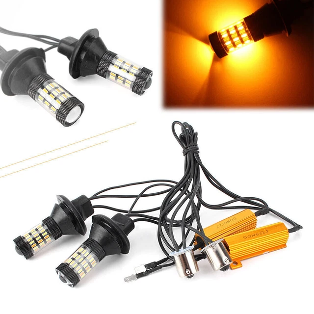 1156 frecce LED switchback bicolore 4014 60SMD lampadine frecce