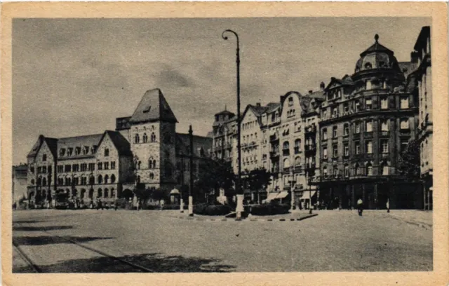 CPA AK METZ - station square with main post office (455264)
