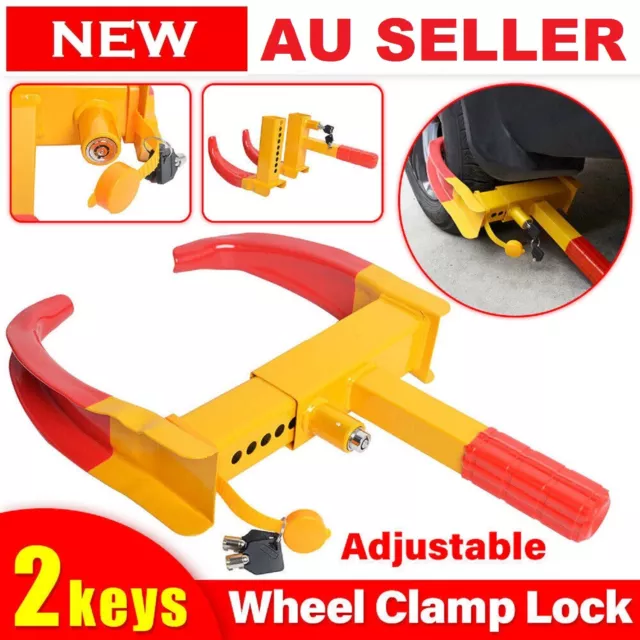 New Heavy Duty Wheel Lock Clamp Anti-theft For Carvan Car Security with 2 Keys