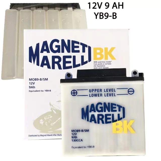 Batterie Magneti Marelli YB9-B Moto Für Piaggio Fly 125 Cc 2007>2011