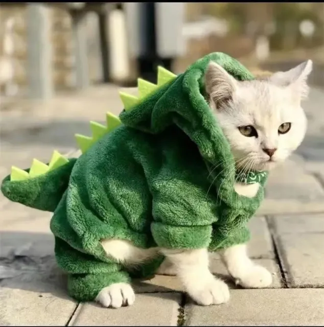Pet Cat Dog Halloween Clothes for Pets Funny Dinosaur Cosplay Costume Hoodies