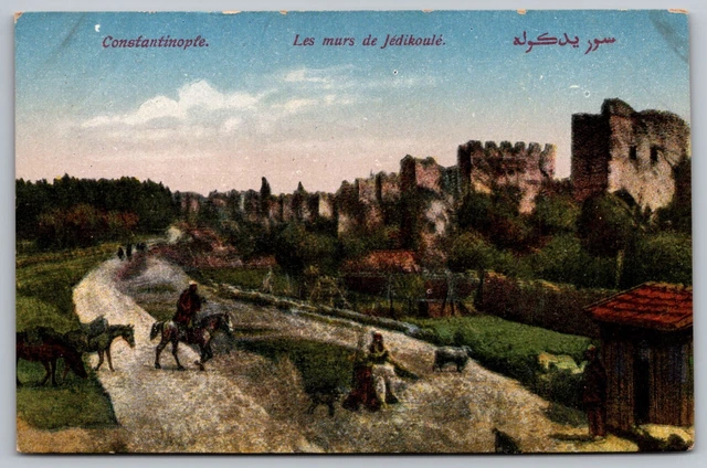 Constantinople Les Murs De Jedikoule Antique Postcard Carte Postale UNP Unused