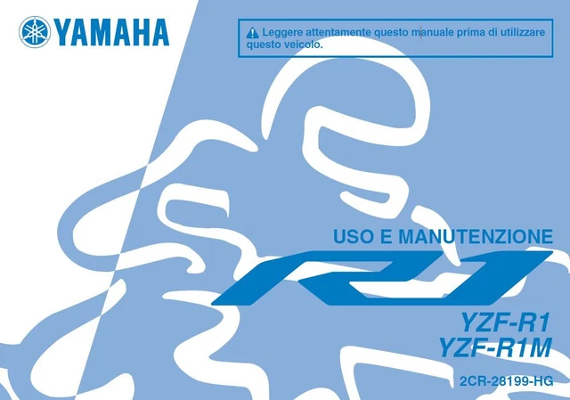 MANUALE LIBRETTO USO e MANUTENZIONE YAMAHA YZF-R1 (2015) PDF in Italiano
