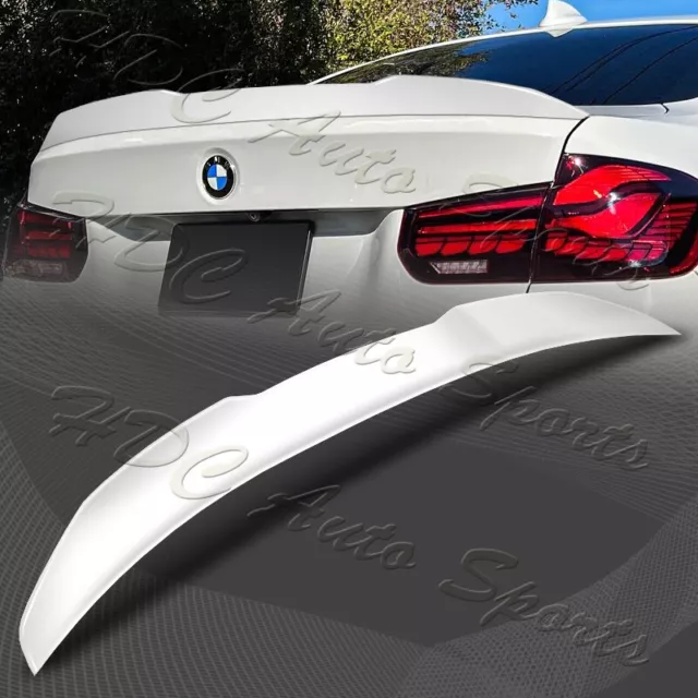 For 2012-2018 BMW 3-Series F30/F80 4DR W-Power Pearl White V-Style Trunk Spoiler