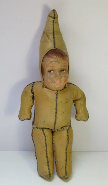 Poupée japonaise en tissu et carton bouilli 1900 costume d'époque M3189