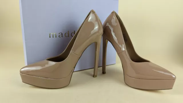 Madden Girl Lidia Platform Pumps Womens 7 Blush Patent Leather Heels Shoes NWB