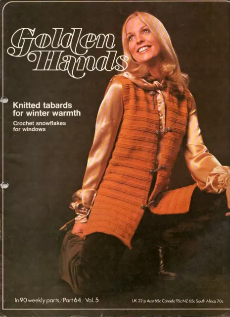 Golden Hands Craft Magazine Part 64 Crochet Knitting Patterns Retro Vintage 1970