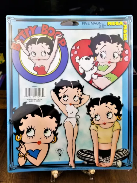 ATA BOY BETTY BOOP 5 Die Cut Magnet Set Mega Mags King Sexy Emo Swim Suit Pudgy 2