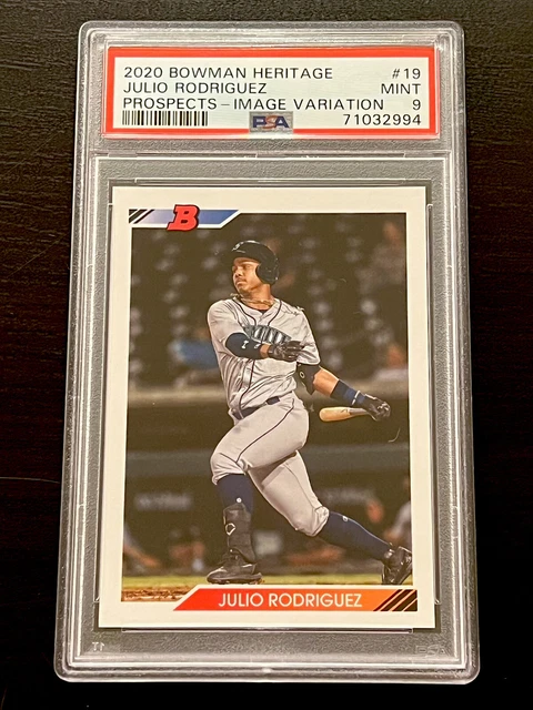 Julio Rodriguez 2020 Bowman Heritage Prospects SP Image Variation #19 PSA 9 Mint