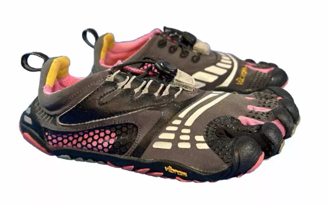 Vibram FiveFingers Women’s Sport Shoe Size 37 USA 6 to 6.5 Gray Black Pink W3753