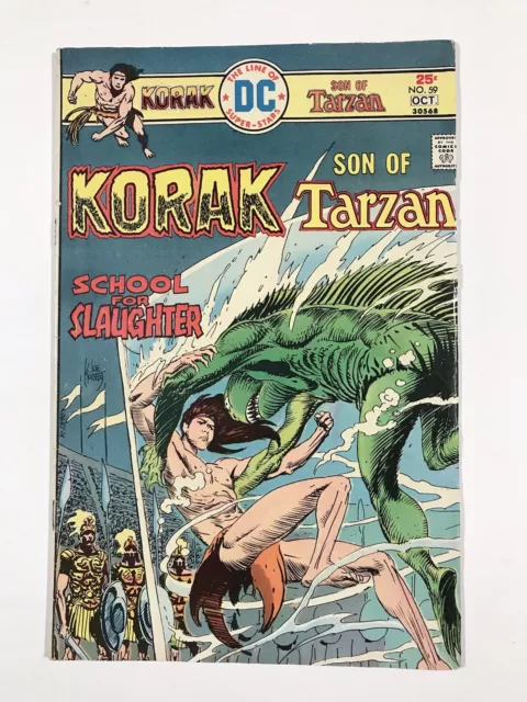 DC Comics Korak Son of Tarzan #59 October 1975 - School for Slaughter G/VG - 004