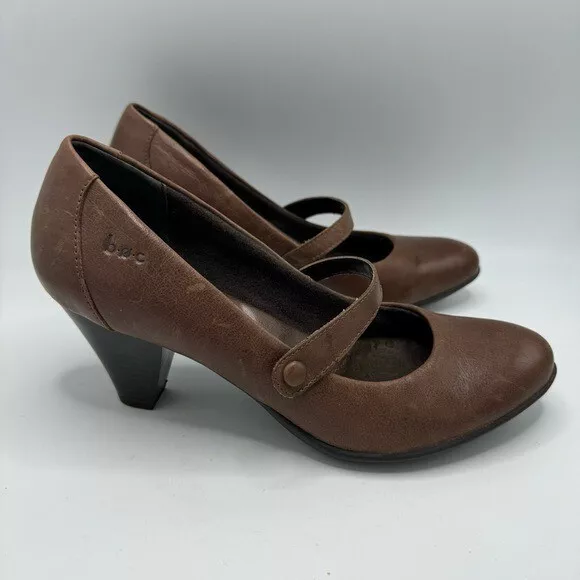 BOC by Born Carole leather Block Heel Pump shoes Size 7.5 3