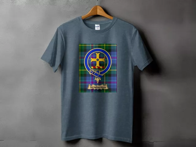 Symington Clan Tartan T-Shirt, Scottish Heritage Tee, Unisex Plaid Shirt