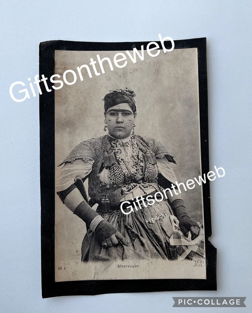 Antique Circus Freak Photo Unibrow strange clothing￼￼ mauresque